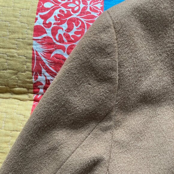 Uniqlo Tan Wool Cashmere Chesterfield Coat, Medium - Picture 10 of 10